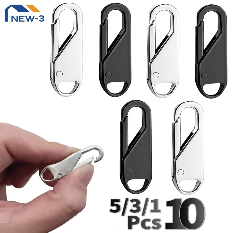 

Replacement Metal Zipper Slider Easy Zipper Puller Zipper Repair Kit Sewing Accessories for Luggage Backpack Clothes Pant Wallet