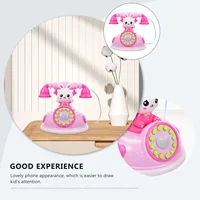 Early Developmental Toy Simulated Telephone Simulation Intercom Pink Plastic Child Childrens Toys 2