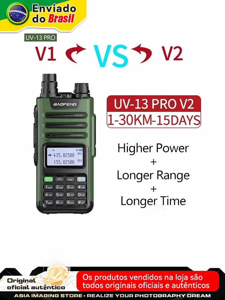 BaoFeng UV-13 PRO V1 V2 High Power Multi Band Walkie Talkie Type C Charger Long Range UV-13 UV-5R Transceiver Ham Two Way Radio 6
