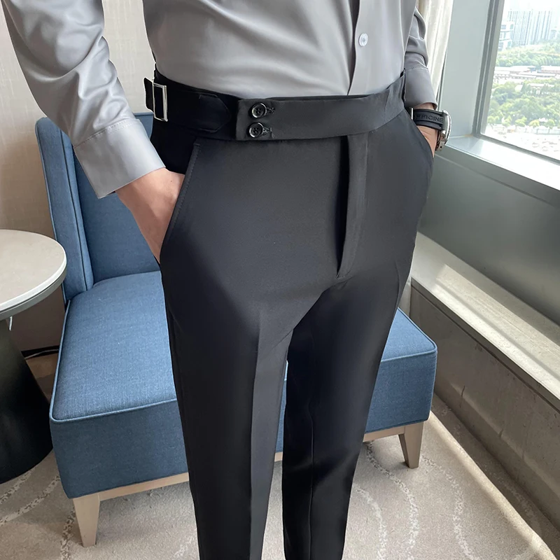 Wedding Trousers Streetwear Costume High Quality Men's Suit Pants