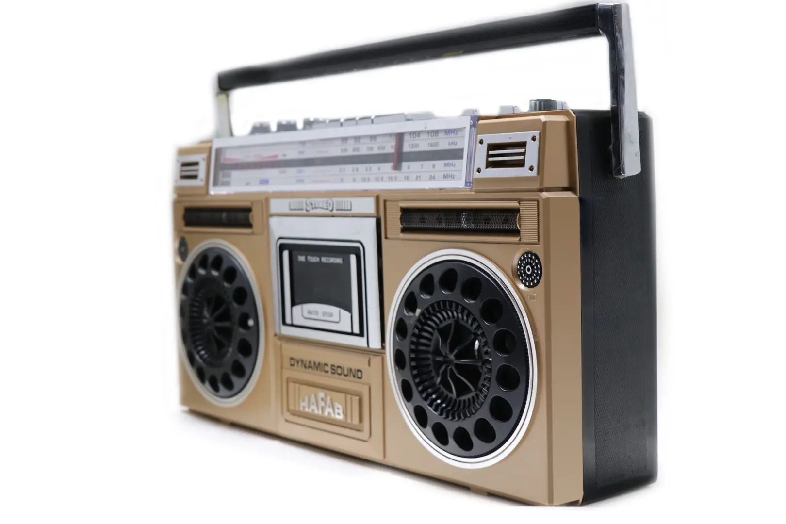 Boombox Rétro Années 80 - Radio AM/FM, Lecteur Cassette & CD, Bluetooth, USB/SD - Haut-parleurs Stéréo - Style Vintage