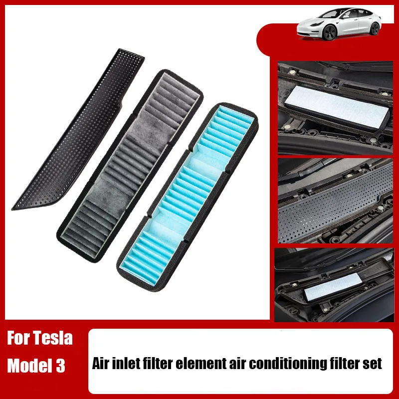 

Car Air Flow Vent Cover Trim for Tesla Model 3 2017-2020 Air Filter Accessories Anti-Blocking Intake Protection