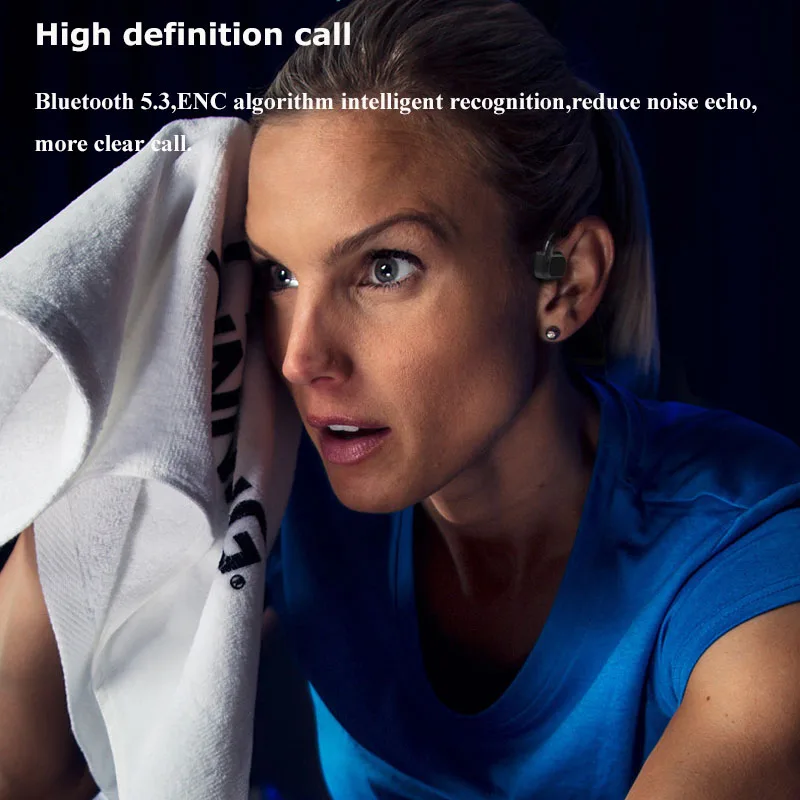 IPX8 Waterproof Bone Conduction Earphone Bluetooth5.3 Swimming Headphones 32G Memory Handsfree Call Music Headset Stereo Earbuds