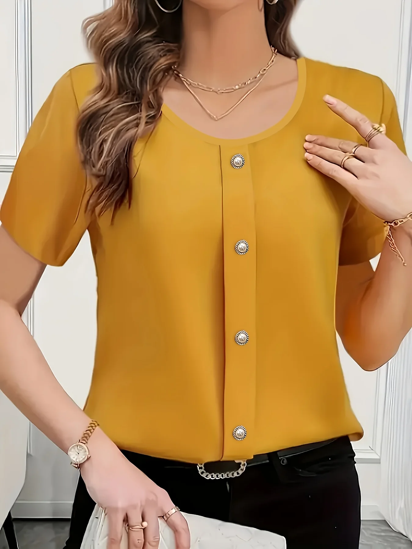 Temperament Loose Woman Shirt Fashion Casual Blouse Elegant long Sleeve Woman Shirt Holiday Weekend Top 1