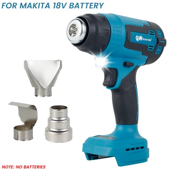 Handheld Hot Air Gun 300W Cordless Heat Gun Industrial Home Hair Dryer Temperatures Adjustable For Makita 18V Battery Power Tool