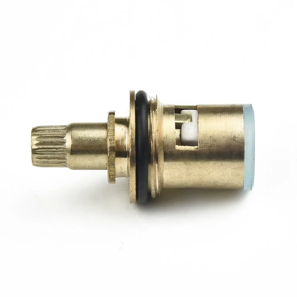 Faucet Replacement 1/4 Turn G1/2" Ceramic Disc Cartridge Hot Cold Tap Valve G1/2 Full Copper 20mm Quick Opening Faucet