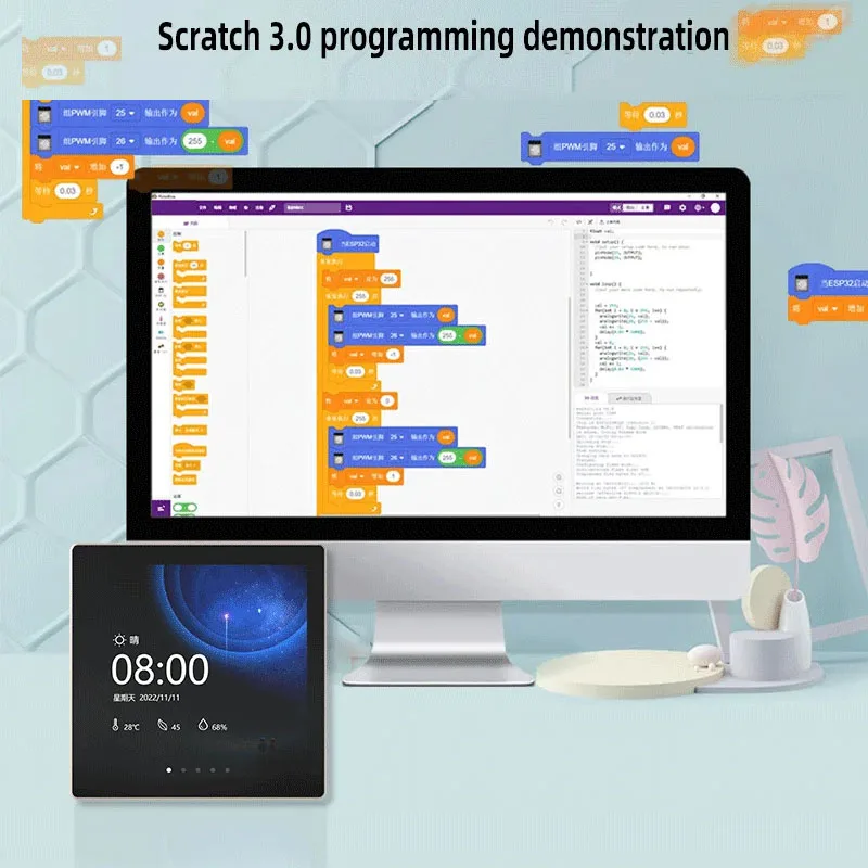 Conselho de Desenvolvimento para Arduino Smart Display Módulo Tft Lcd Ips Touch Screen Wi-fi Bluetooth Lvgl 480x480 4.0 Esp32-s3 - Imagem 6