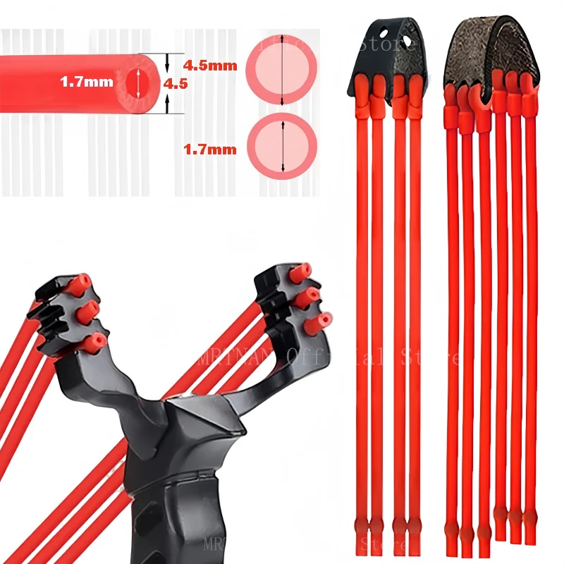 Slingshot Rubber Band Latex Slingshot Tube 1/3/6Pcs 3-Strand High Elastic Slingshot Rubber Band 1745 Latex