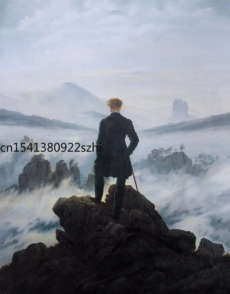 Berkin Arts Caspar David Friedrich Giclee Art Paper Print Works Paintings Poster Reproduction(Wanderer Above The sea of Fog) | Дом и сад