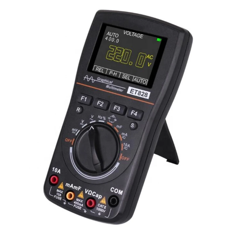 

ET828 1MHZ 2.5MSPS Full function High Precision Automatic Range display Electrician instrument Oscilloscope Digital Multimeter