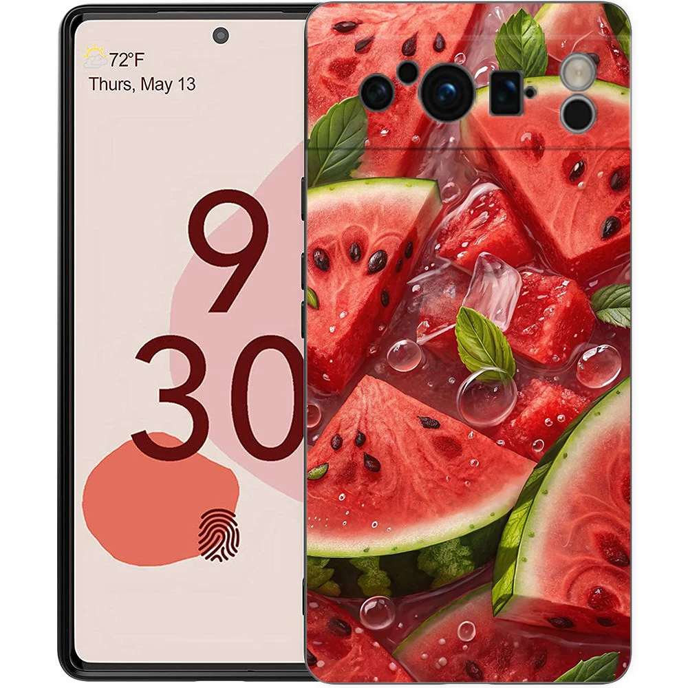 Telefon Fall Abdeckung für Google Pixel/9/8/7/6/7A/6A/Pro Stoßfest Weiche TPU 9/Pro/XL Shell Capas Fundas Wassermelone Obst Coque Taschen – Detail 2
