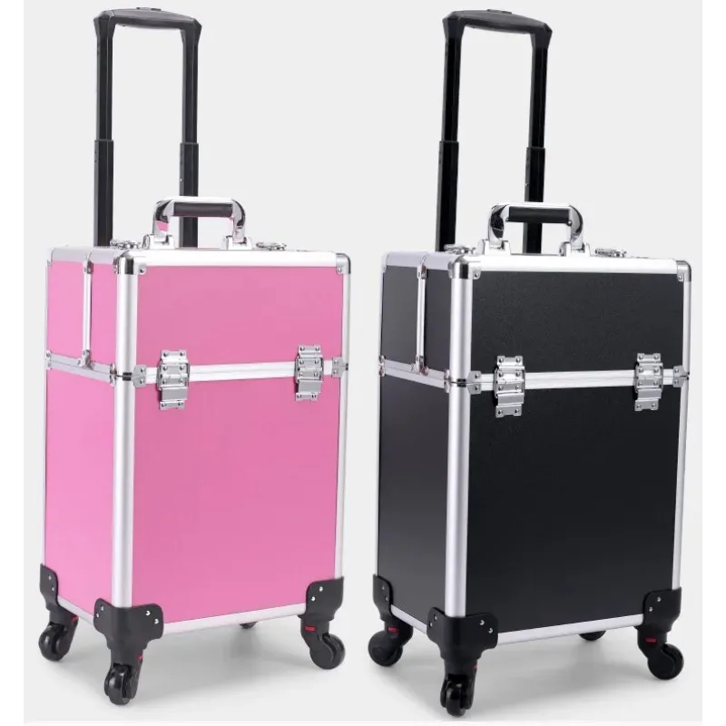 22 Inch Rolling Nail Wheeled Manicure Storage Polish Organizer Professional Rolling Makeup Trolley Cosmetic Suit