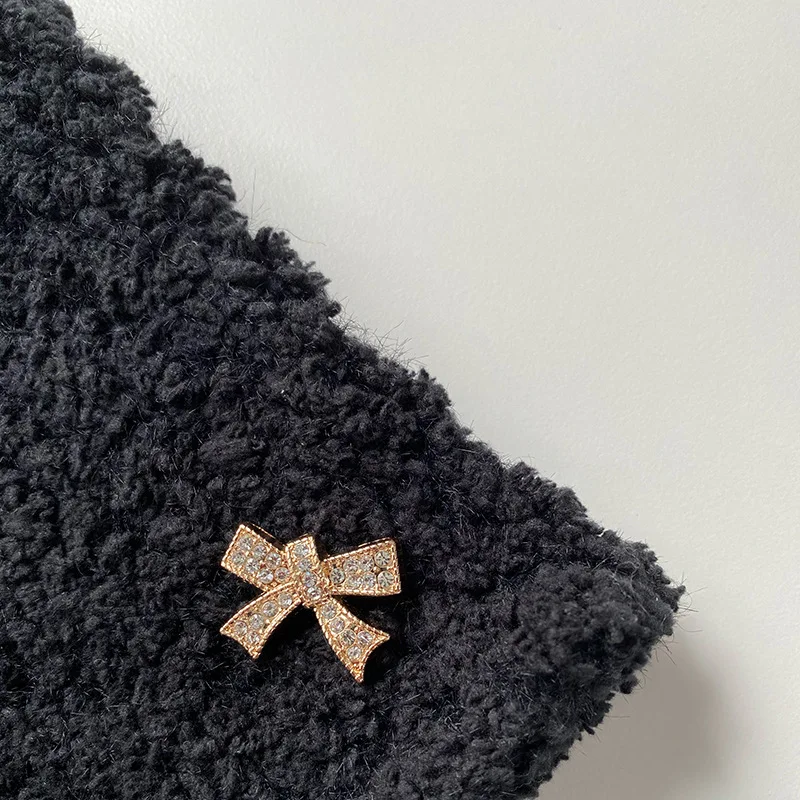 

FCXDG 10pcs Super Pretty Bow Design Decorative Buttons for Clothing Golden Diamond Women's Dress Buttons Fashion Sweater Buttons