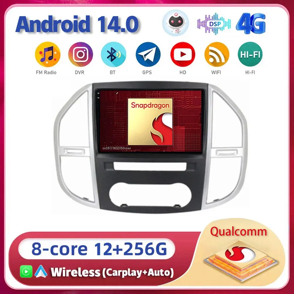 

Android 14 Carplay Auto For Mercedes Benz Vito 3 W447 2014 2015 2016 2017 2018 2019 2020 Multimedia Car Radio Player WIFI Stereo