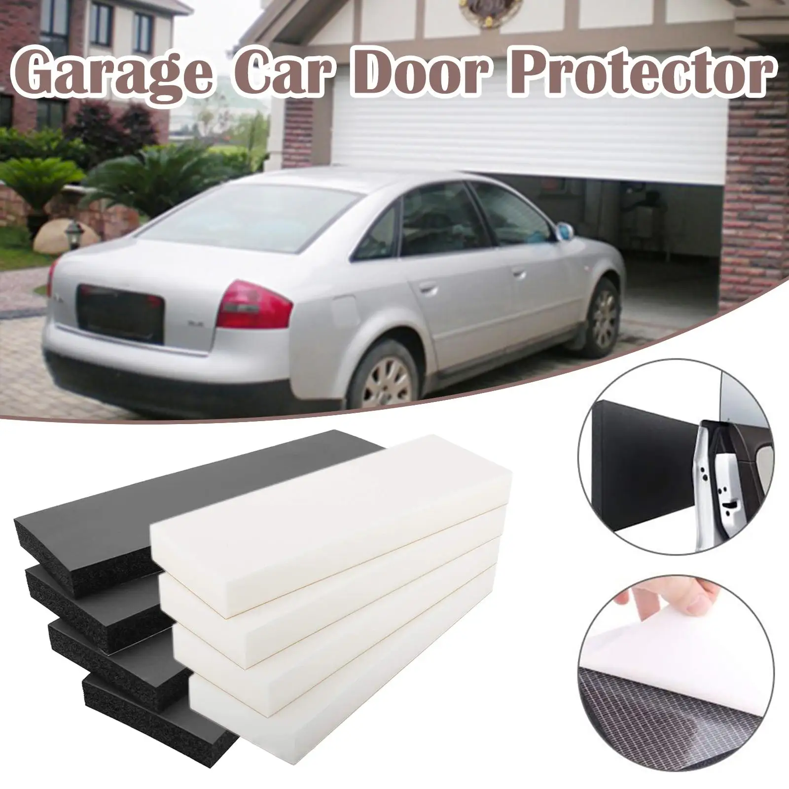 

Car Doors Garage Wall Protector 4PCS Garage Car Door Protector Foam Bumper Guard For Anti-Collision Home Wall Stripes Prote C6W9