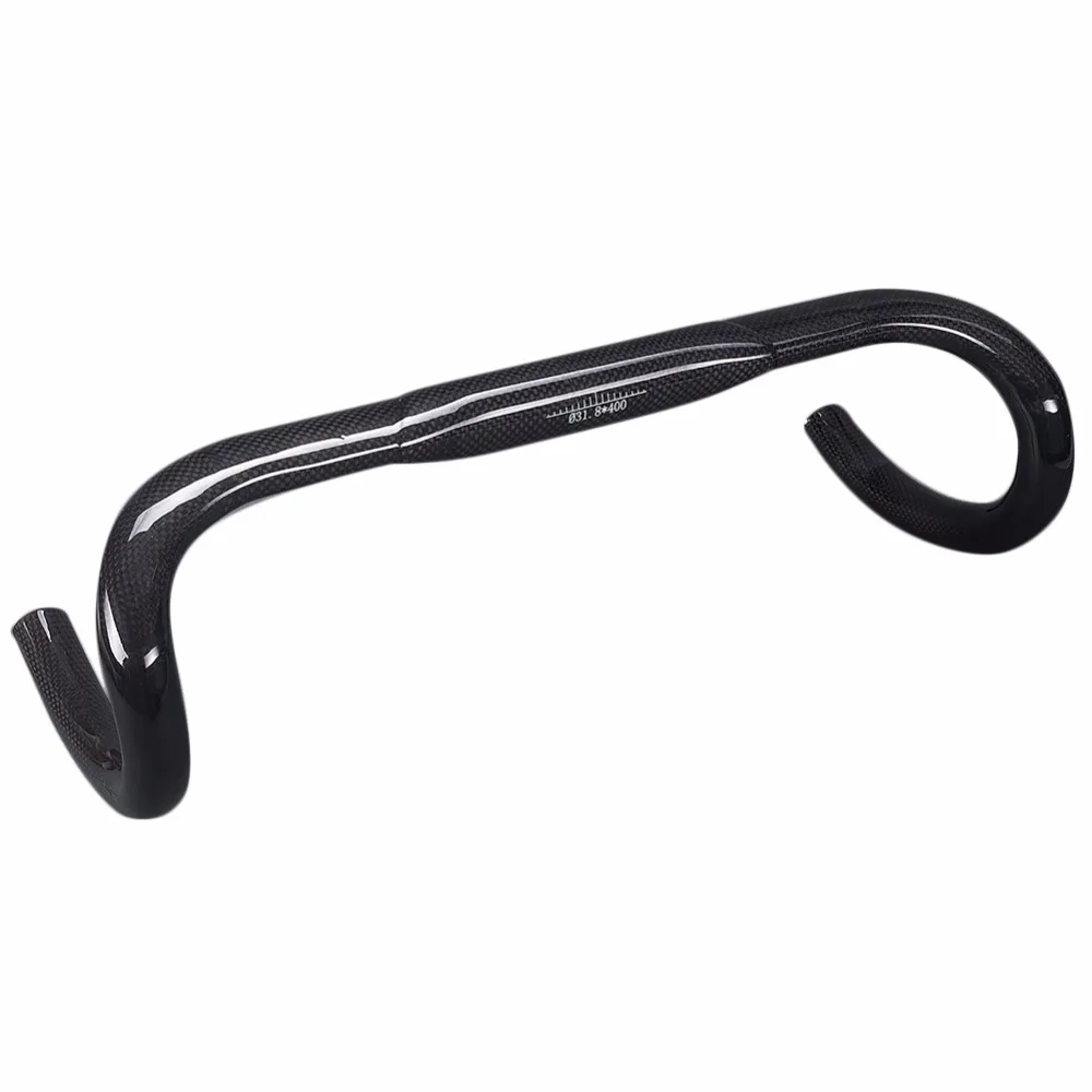 Bicycle Handlebar 31.8 Carbon Road Handlebar Carbon Fibre Bike Bent Handle Bar Ultralight Handlebars38/40/42/44/ 46cm