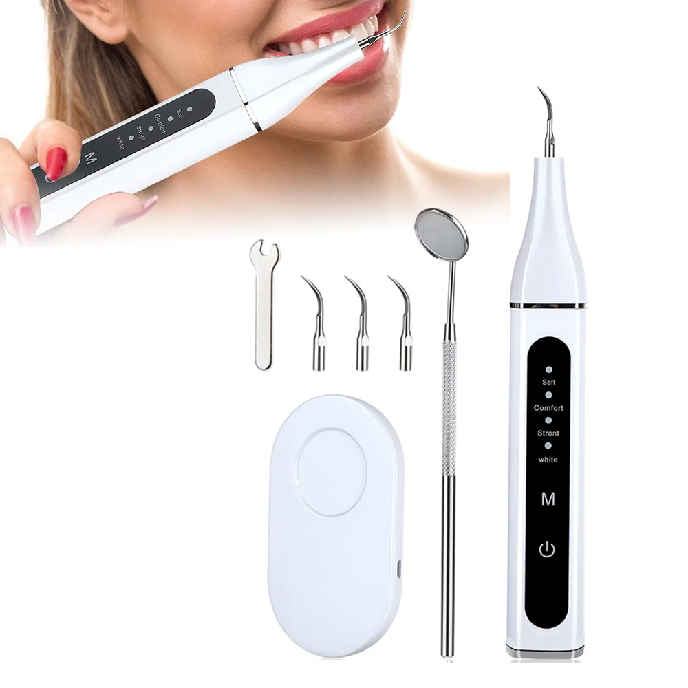 Whitening Oral Hygiene Tools Dental Scaler Ultrasonic Tartar Scraper Calculus Remover Electric Cordless Stains Cleaner Home