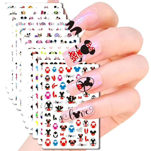 1PCS New Cute Cartoon Stitch 5D Nail Stickers Nail Art Decoration Decals  Disney Princess Mickey Mouse Anime Stickers Nail Parts - AliExpress