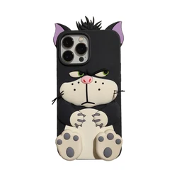 Soft Silicone Shockproof 3D Cartoon Phone Case - iPhone 13 (Cat)