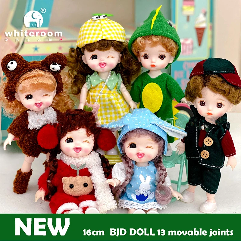 ob11 bjd doll 1/12 New Mini Toy 17cm Fashion Doll For Girl Toys Dolls Dress Up Cute Anime Eye Mask Body for Kid Birthday Gift