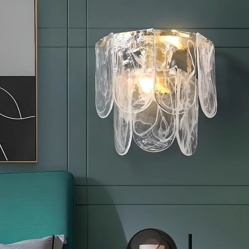 

Glass LED Wall Lamp Home Decoration Modern Luxury Decor Living Room Bedroom Kitchen Wall Decoration Nordic Gold Iron Wall Light