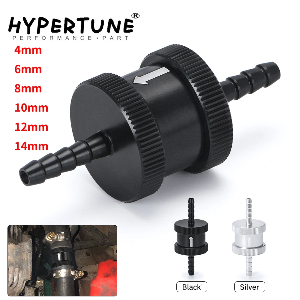 

Hypertune - 6 Size 4MM / 6MM / 8MM / 10MM / 12MM / 14MM Non Return One Way Fuel Check Valve Aluminum Alloy Petrol Diesel