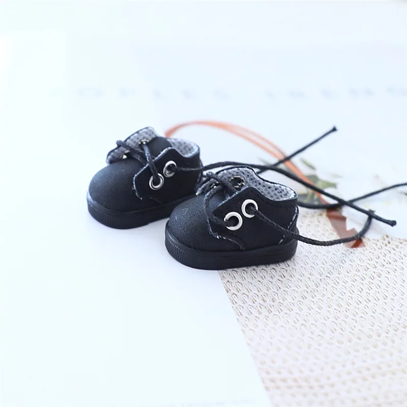 3.5cm Doll Canvas Shoes Leather Shoes For 15 17 cm For Labubu Doll Mini 1/6 BJD OB27 10cm Cotton Doll Clothing Outfit Accessory