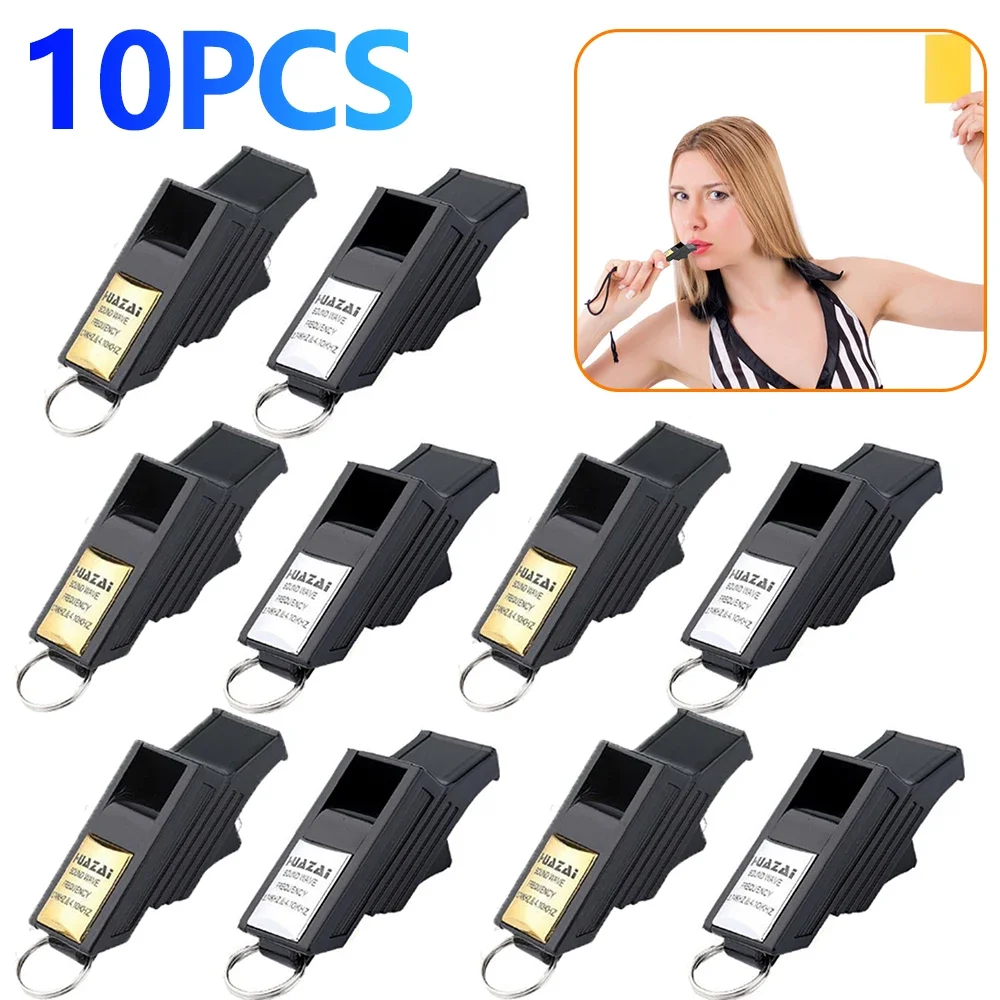 10pcs Professional Soccer Referee Whistles Big Sound football Whistles Survival Emergency Lifesaving Whistles Basketball Whistle