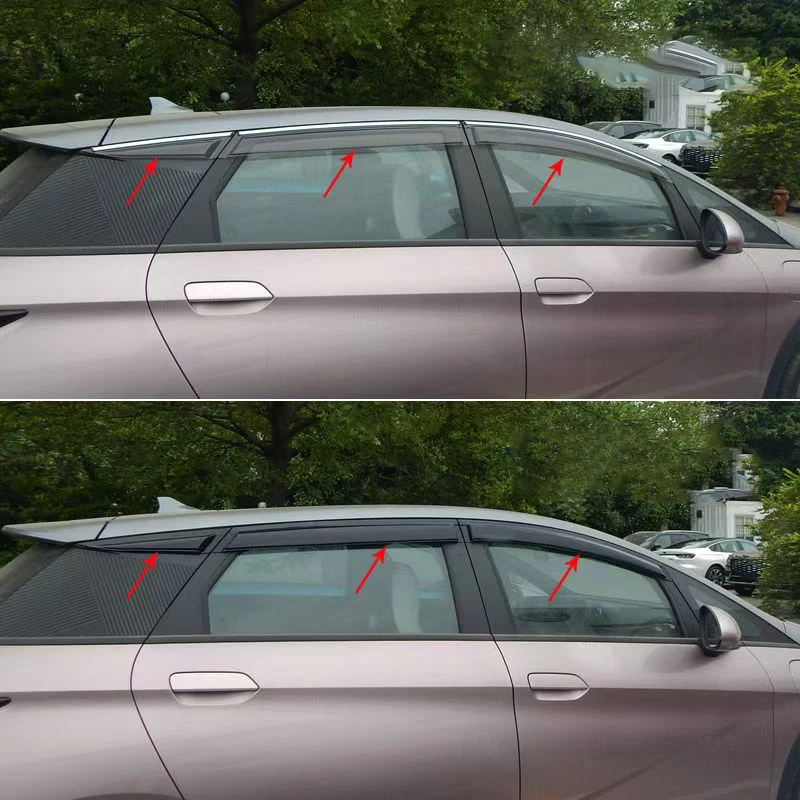 For BYD Dolphin Windows visor Rain proof car windows bright strip lengthening Automotive exterior modification