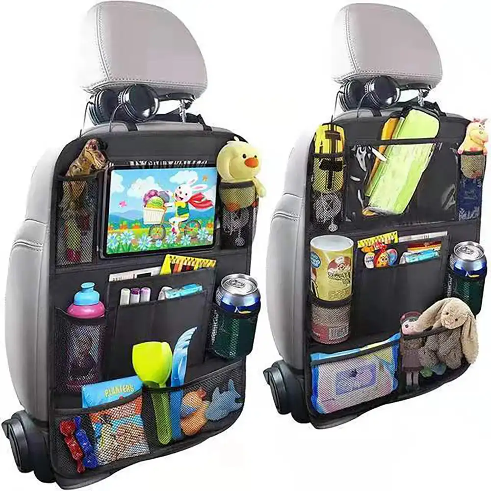 Sac de rangement pour siège arrière de voiture avec écran tactile, support  de tablette, protecteur de siège arrière, tapis de coup de pied, voyage,  enfants, enfants - AliExpress