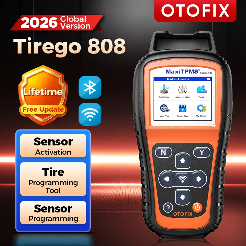 TPMS Programming Tool OTOFIX TireGo 808 TPMS Relearn Tool Activate All Sensor Program MX-Sensor 315 433MHz Tire Pressure Monitor
