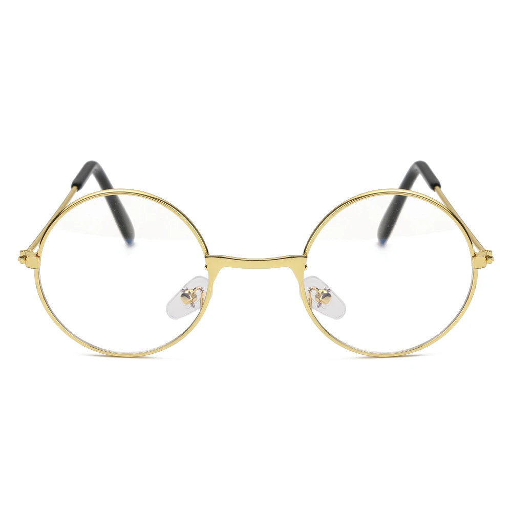 Kids Retro Round Glasses Metal PC Frame