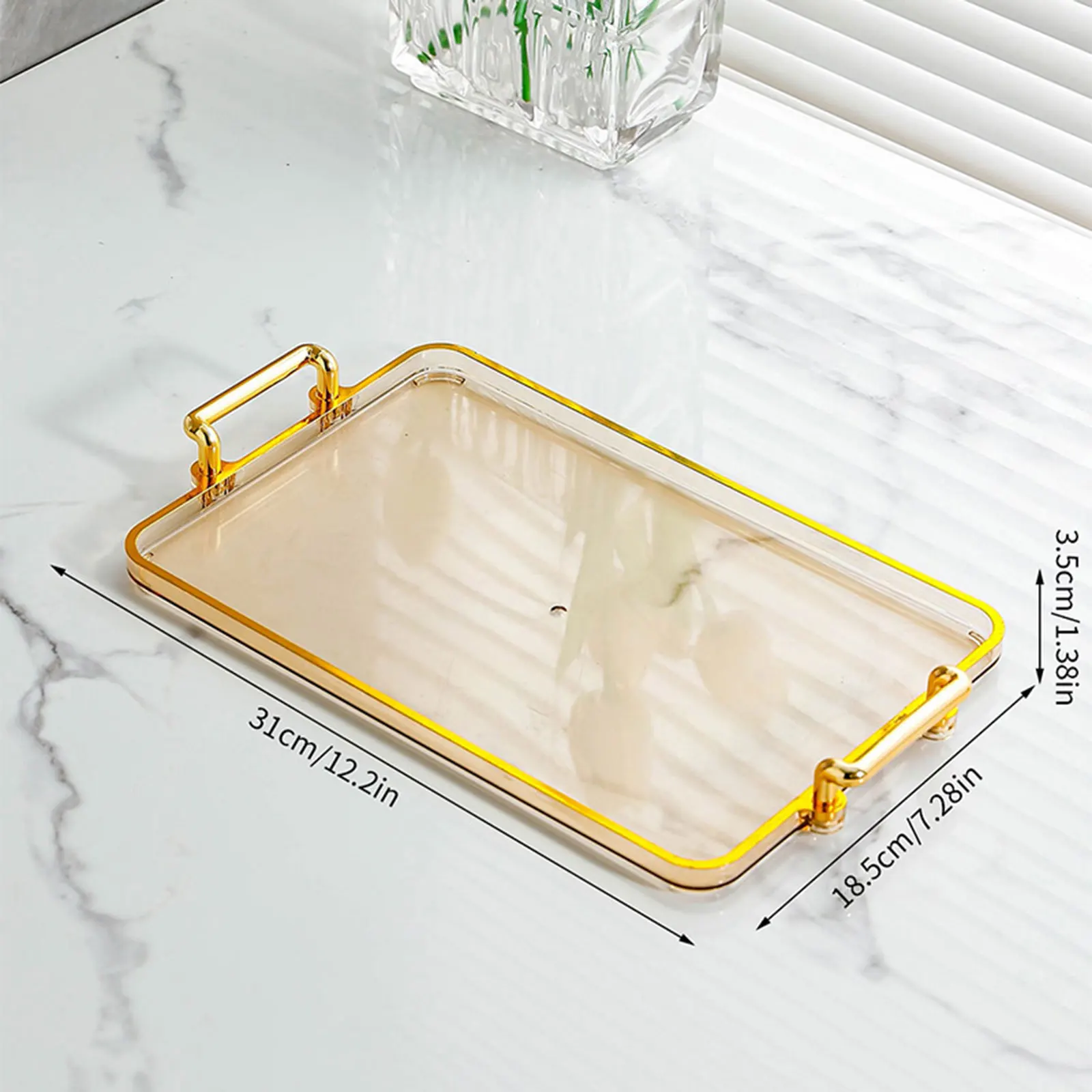 Serving Tray with Handles Eating Tray Cosmetic Storage for Home Countertop Centerpiece Rectangular Table Decor Food wooden serving tray,tea tray