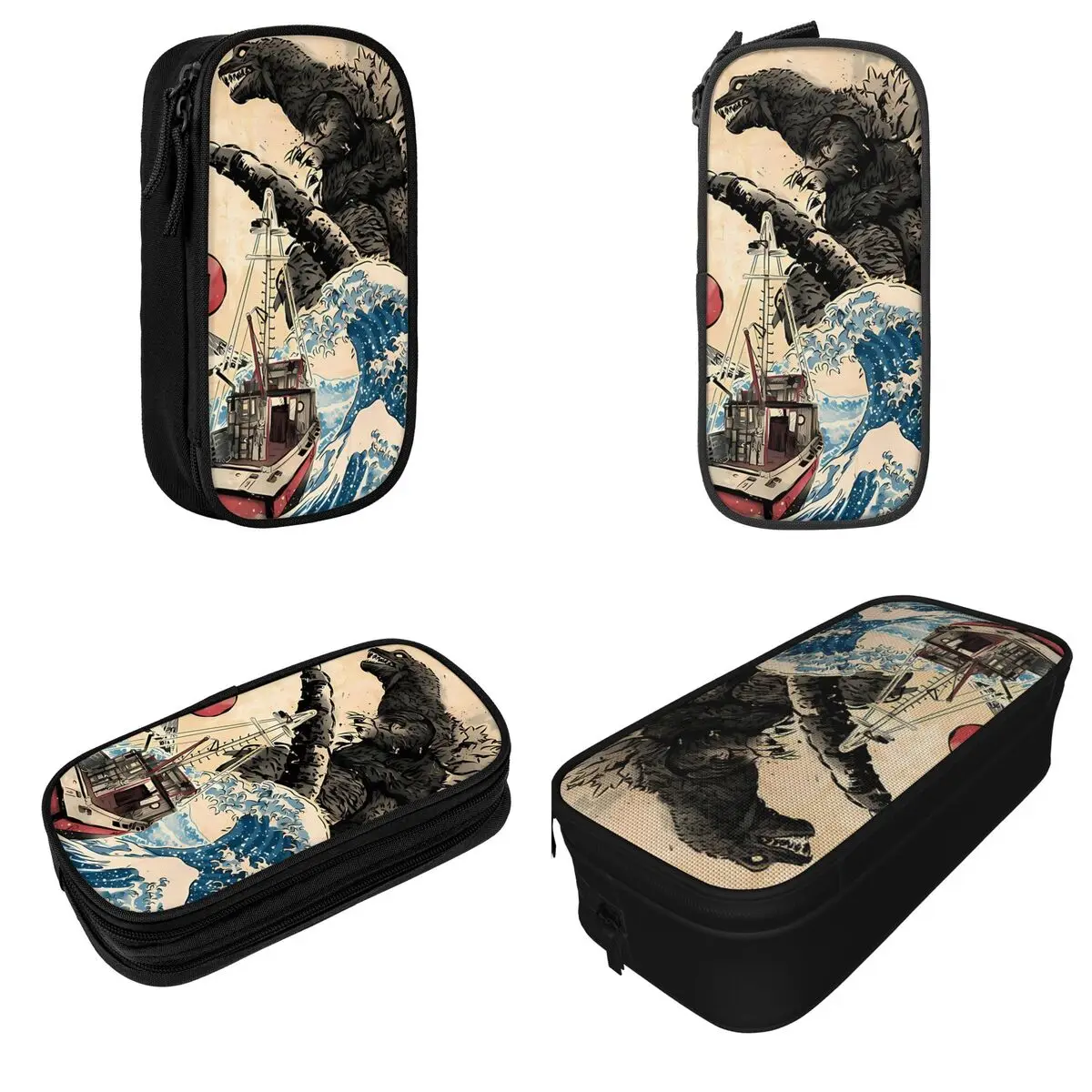 Japanese Godzillaed Pencil Cases New Pen Bag Student Big Capacity Students School Gift Pencilcases
