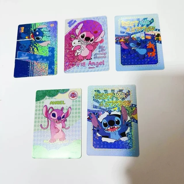 160 Pcs Disney Lilo & Stitch Card Cute Cartoon Stitch Angel Character Card Fun Collection Card Children Toy Gift 3