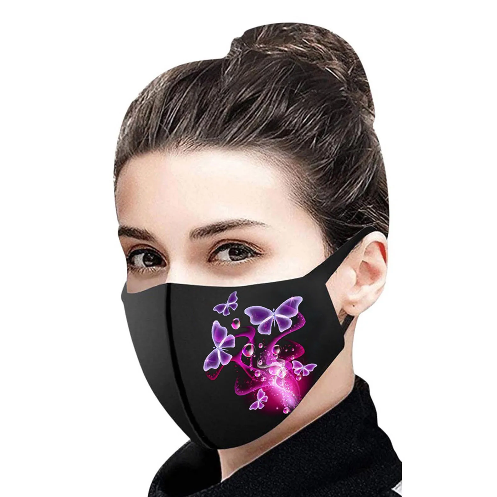 5pcs Adult'S Prints Protection Face Mask Washable Earloop Mask Mascarillas Desechables Disposable Mouths Covers Dust Mask