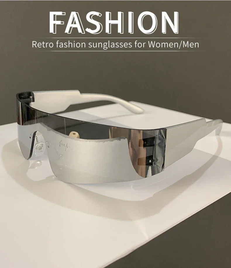 Rimless Punk Sunglasses - Trendy UV400 Shades for Men and Women