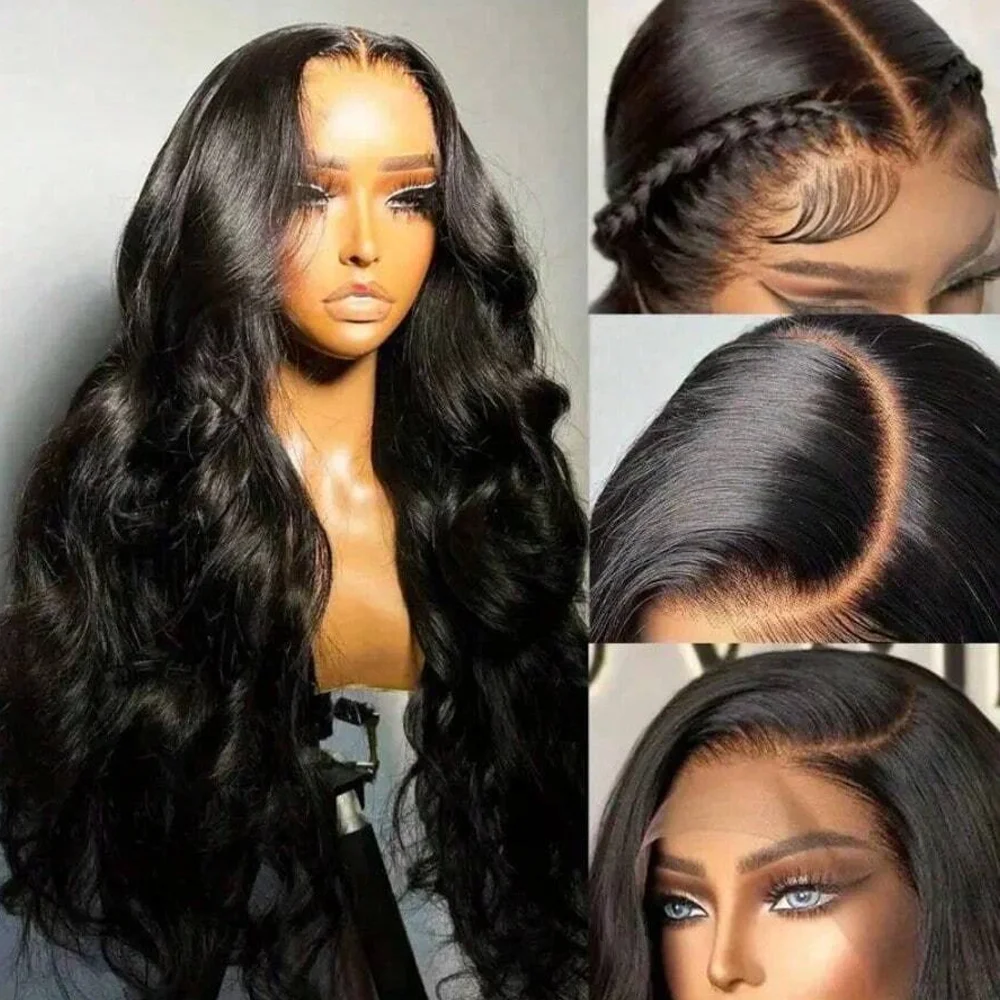Human Hair Brazilian 250 Density 20 38 Inch Body Wave 13x4 HD Lace Front Wig black 13x6 Hd Lace Frontal Wigs Pre Plucked 2
