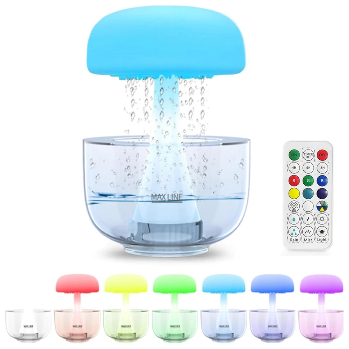 

Cloud Rain Humidifier Water Drip ,Cloud Rain Aromatherapy Essential Oil Diffuser with 7 Colors LED Light for Home Office