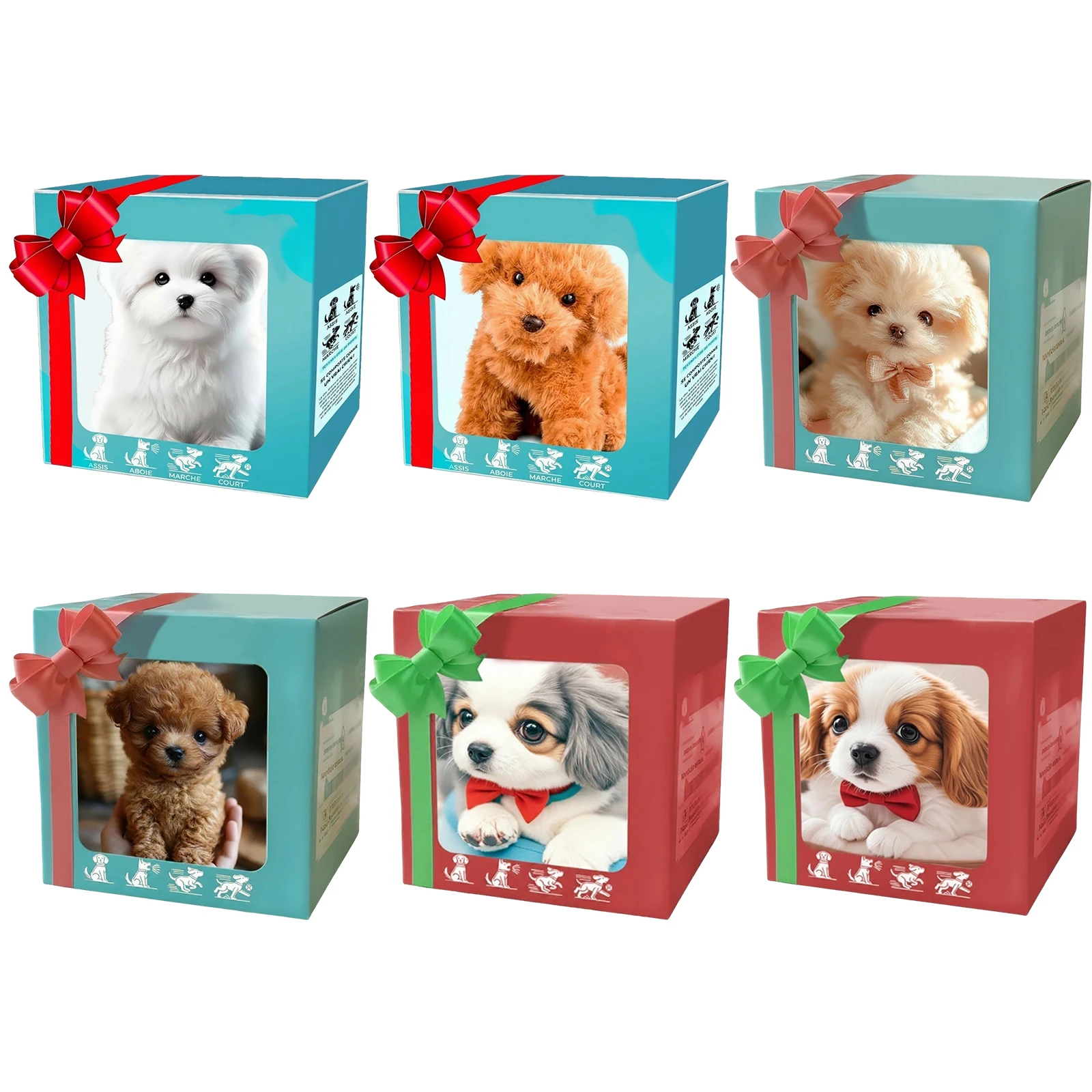 봉제 강아지 장난감 재미있는 사실적인 인형 강아지 꼬리 흔드는 전자식 인터랙티브 강아지 소녀와 소년을 위한