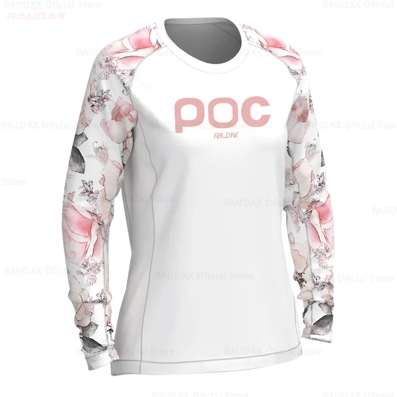 RAUDAX POC Sport Team Mountain Bike Jersey WOMEN Downhill Jersey MTB Shirt Cross Country Motocross Ladies Sweatshirt