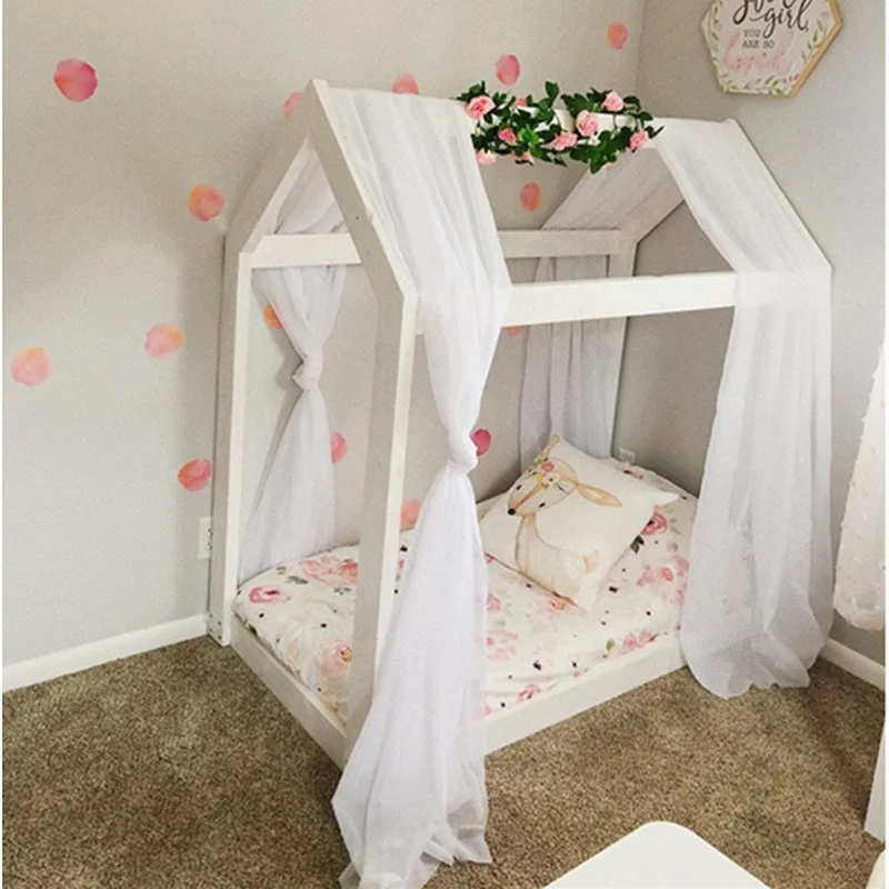 18FT 침대 커튼 스카프 쉬폰 원단 Draping 여분의 긴 창 스카프 Valance 거실 야외 웨딩 파티 장식