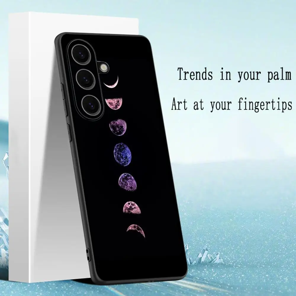 Moon Cool Design Soft Black Phone Case