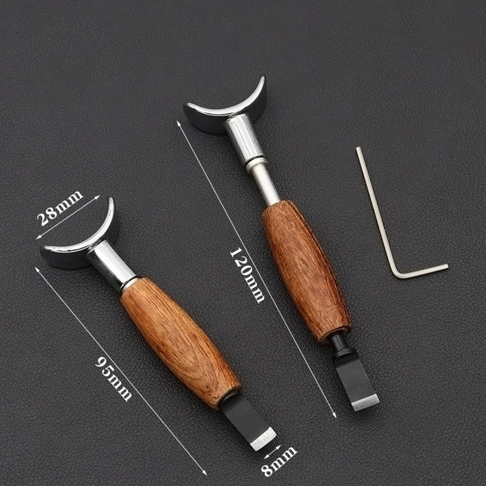 Leather Carving Rotary Tool Handmade DIY Stainless Steel Pear Wood Handle Leather Craft Tool Sets DIY Projects
