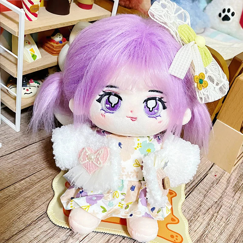 thumbnail image 1 of Ropa de muñeca para traje de muñeca Idol de 20cm, accesorios, Sudadera con capucha, falda a cuadros, vestido de novia para Kpop Exo de Corea, Super Star Doll Toys Gift, 1 of 5