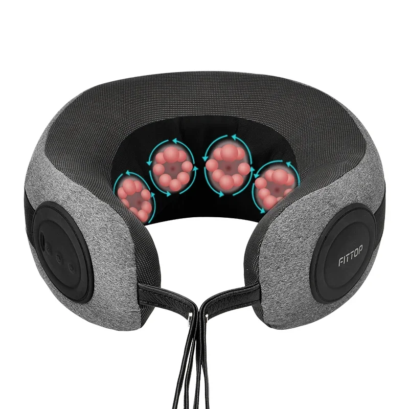 

Shiatsu Shoulder and Neck Massager with Heat, intelligent Rechargeable Deep Kneading Electric Massage Pillow