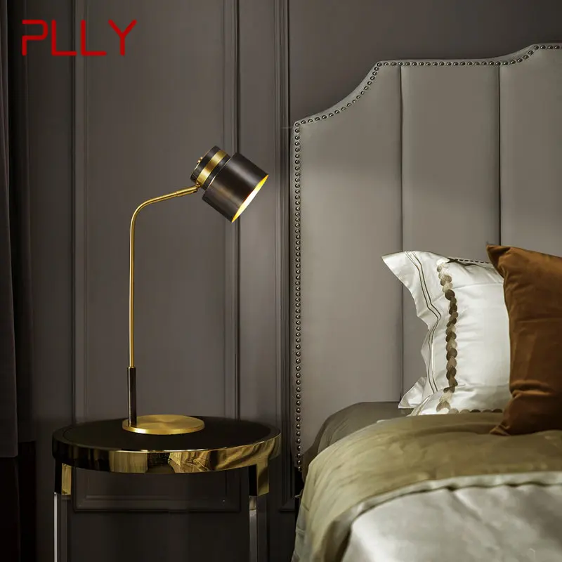

PLLY Contemporary Brass Table Lamp LED Creative Simple Bed Desk Light For Home Living Room Bedroom Study Decor