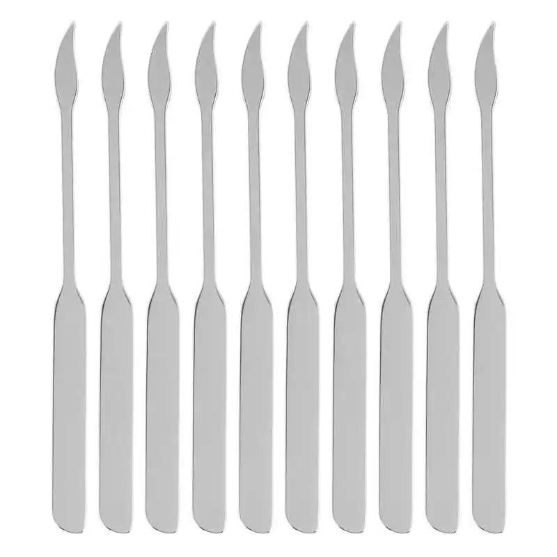 Makeup Spatula Tool Stainless Steel Slanted Round Head Foundation