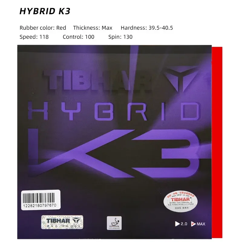 TIBHAR HYBRID K3 FX u0026 K3 ラバーセット(黒、特厚) Discover our complete guide to the Tibhar Hybrid K3 table tennis