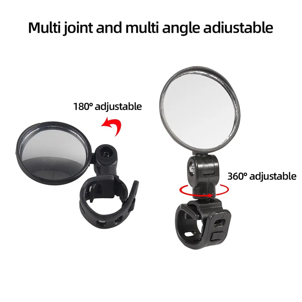 Specchietto Retrovisore Per Bici, Manubrio Regolabile 180°, Grandangolare Convesso, Coppia Da 1, Per Mountain Bike E Città